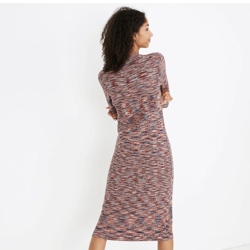 Madewell Space-Dyed Midi Sweater Dress Size XL - Picture 3 of 9